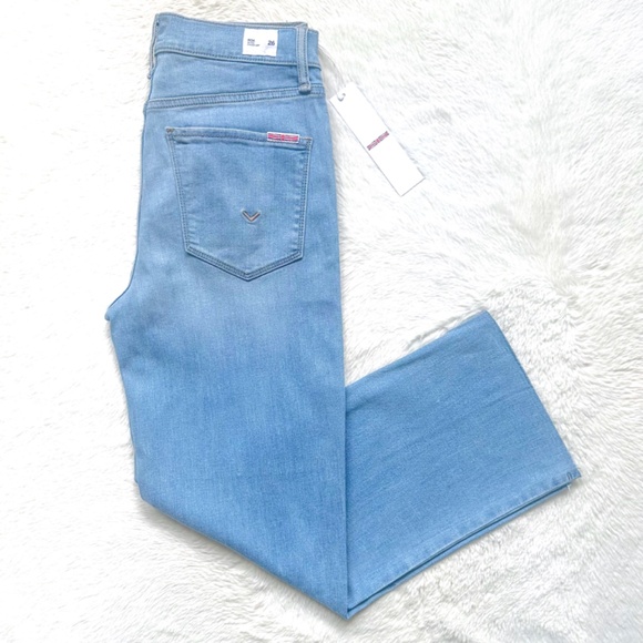 HUDSON Noa Midrise Straight Leg Crop Suri Light Wash Rayon Stretch Jeans - Picture 8 of 11